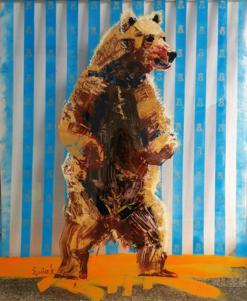 obraz niedźwiedź Marzena Ewiak